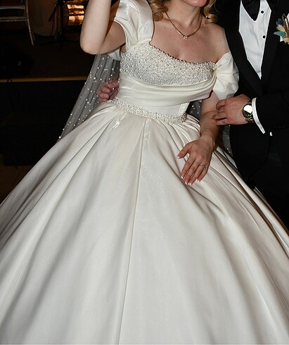 TAFTA SATEN İNCİLİ GELİNLİK - Görsel 5