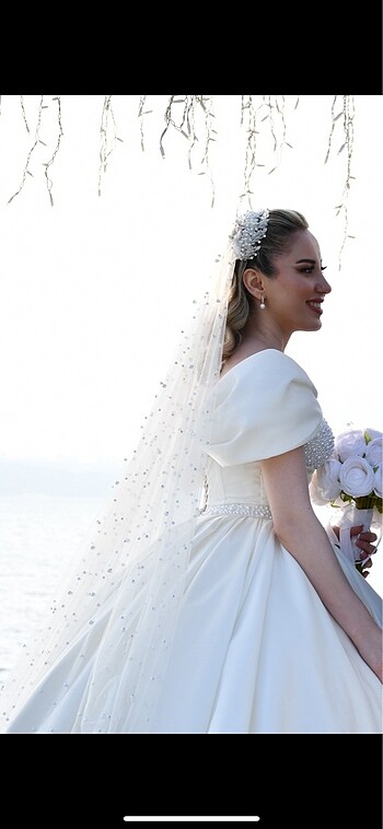 TAFTA SATEN İNCİLİ GELİNLİK - Görsel 7