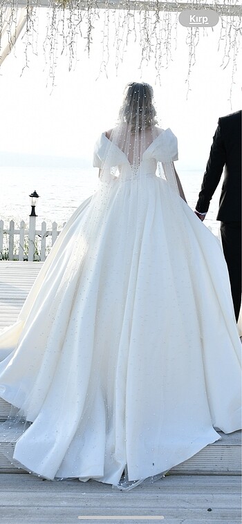 TAFTA SATEN İNCİLİ GELİNLİK - Görsel 8