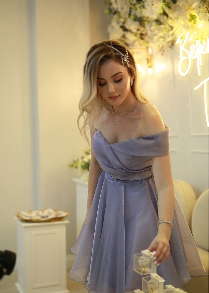 CENGİZ AKTÜR LİLA ELBİSE - Görsel 2