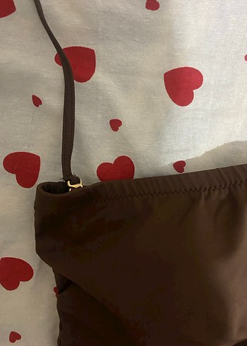 Kahverengi İp Askılı Kadın Mayo - Görsel 2