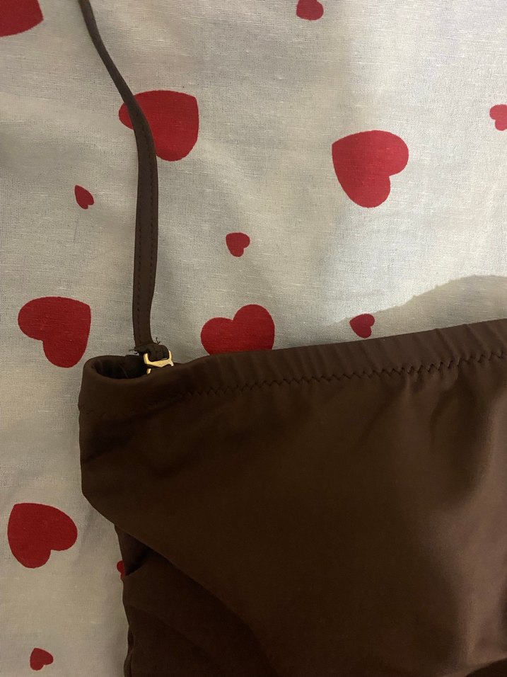 Kahverengi İp Askılı Kadın Mayo - Görsel 2