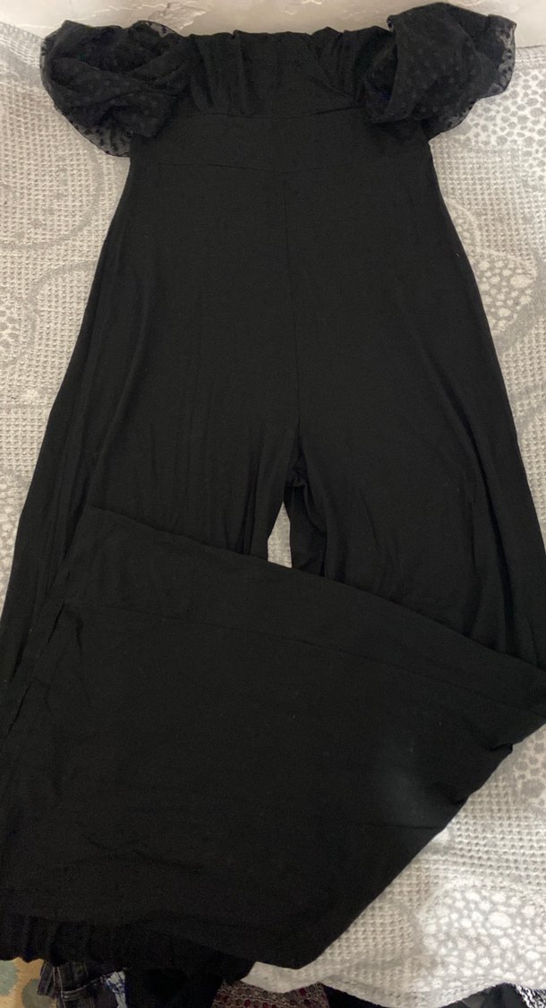 Siyah tüllü tulum - Görsel 2