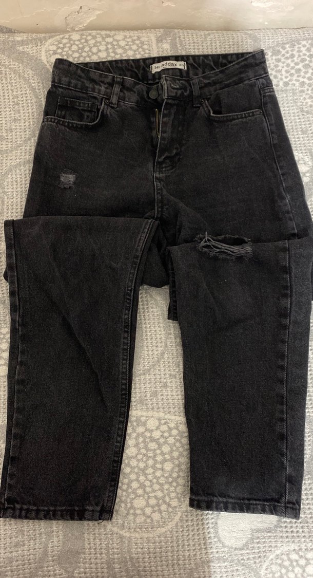 Siyah yirtmacli kadin pantolon - Görsel 2