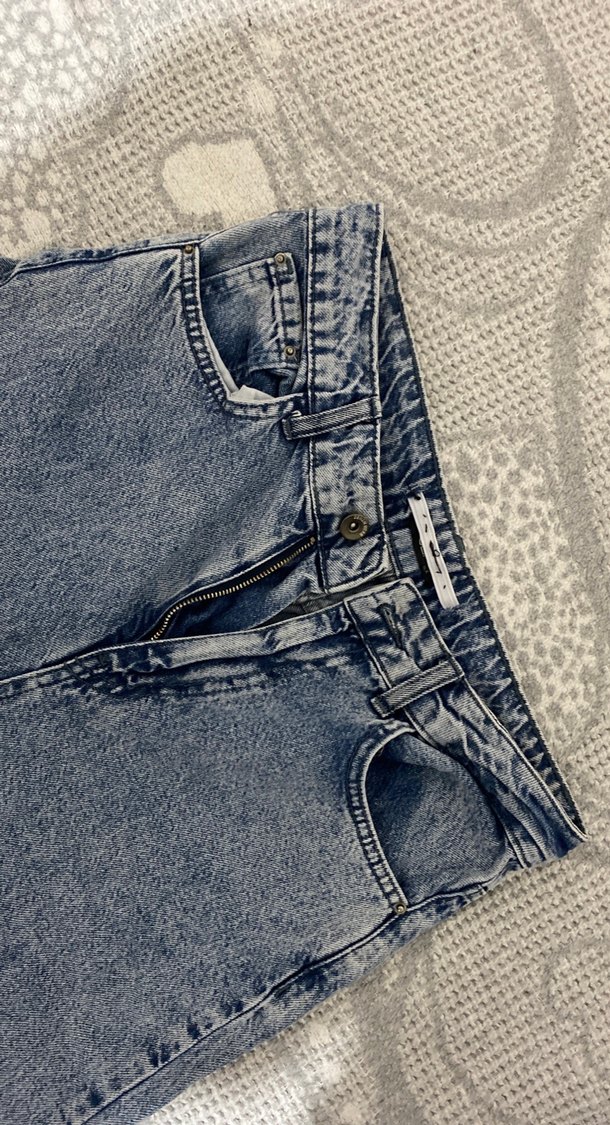 Kadın Mavi Regular Fit Midi Kot Pantolon Ambar - Görsel 2