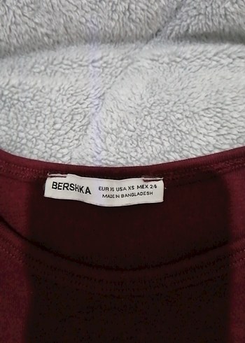 Bordo Kısa Kollu Kadın Tişört - Görsel 2