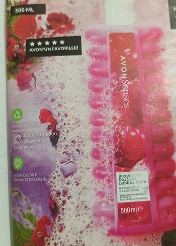 Avon Senses Ahududu Köpüklü Banyo Jeli 500ml