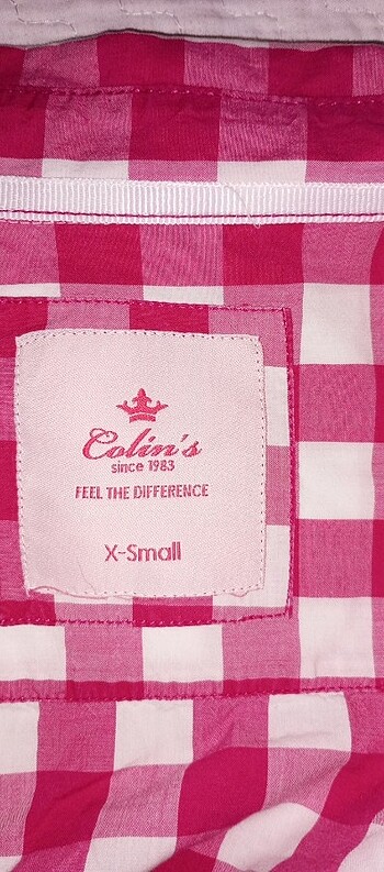 xs Beden PEMBE KARELİ GÖMLEK