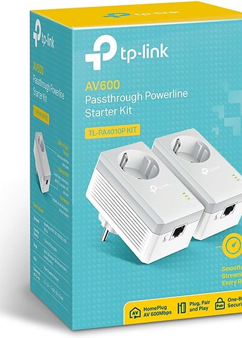 TP-Link TL-PA4010PKIT, AV600 AC Güç Soketli Powerline Adaptör - Görsel 4
