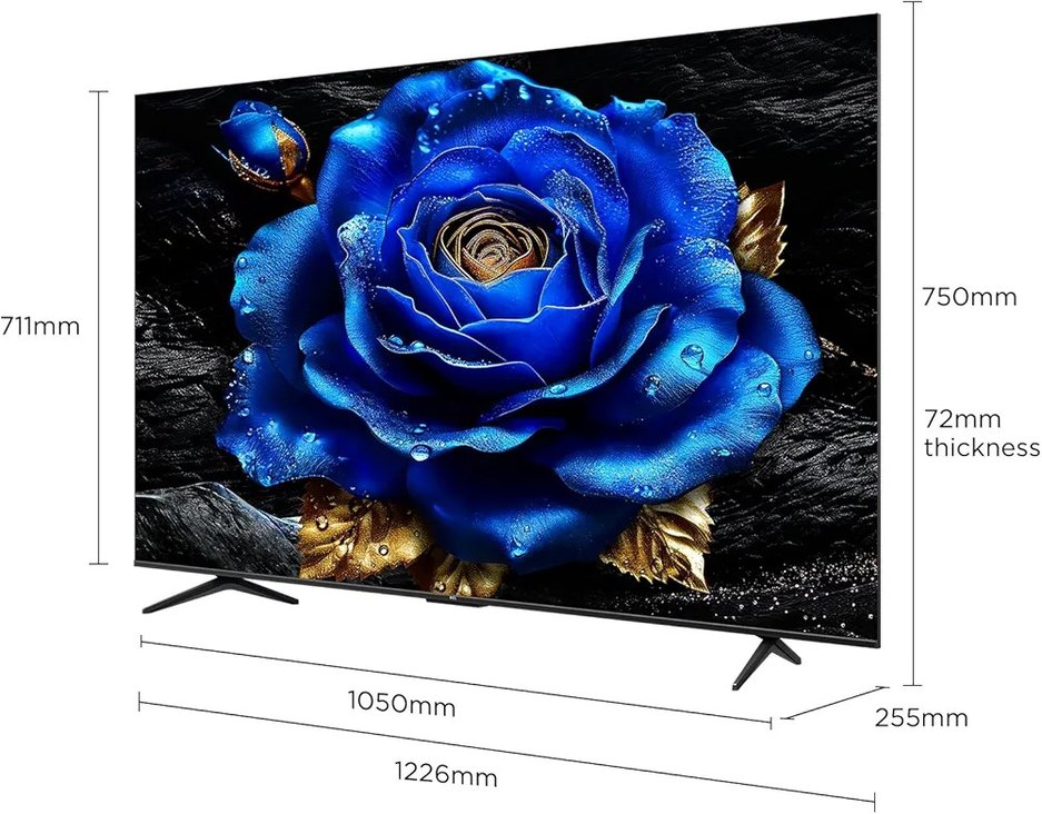 TCL 55 inç Akıllı TV 55T6C 4K QLED Renkli Quantum Crystal HDR10+ - Görsel 2