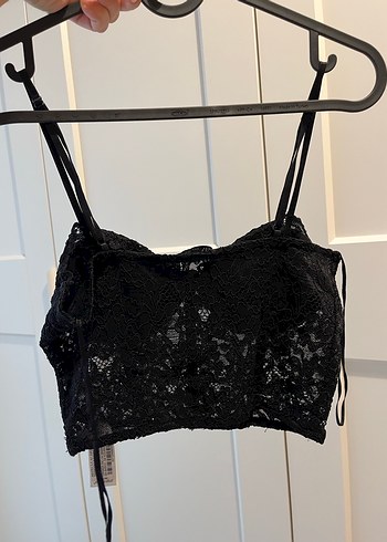 s Beden siyah Renk Dantelli bralet