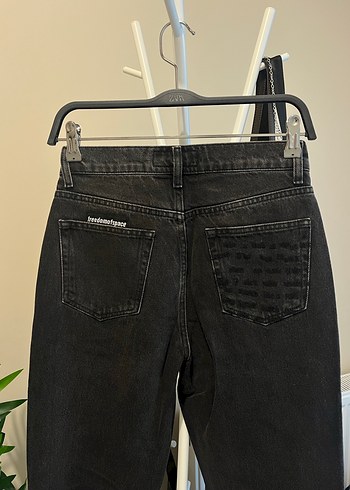 s Beden gri Renk Gri Loose Fit Midi Kot Pantolon