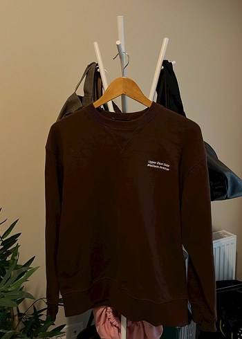 Kahverengi Kadın Süet Sweatshirt
