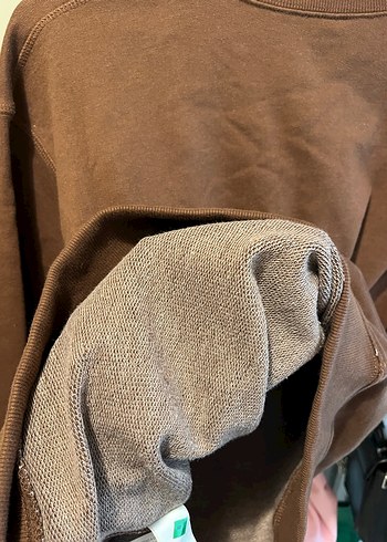 Zara Kahverengi Kadın Süet Sweatshirt