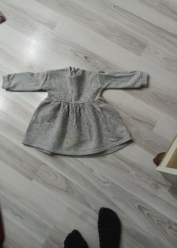 Gri Kız Çocuk Triko Elbise - Görsel 2