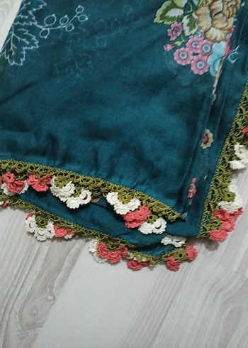 Dantel Detaylı Çok Renkli Bohem Kadın Fuları - Görsel 2