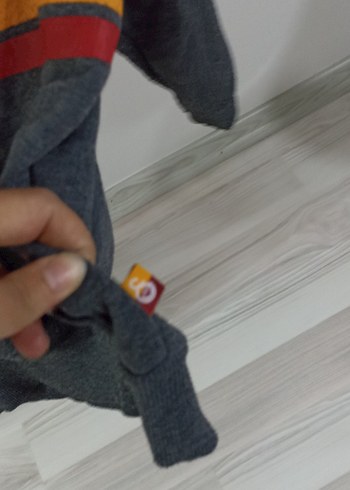 4 Yaş Beden bordo Renk Kapüşonlu Gri Erkek Çocuk Sweatshirt