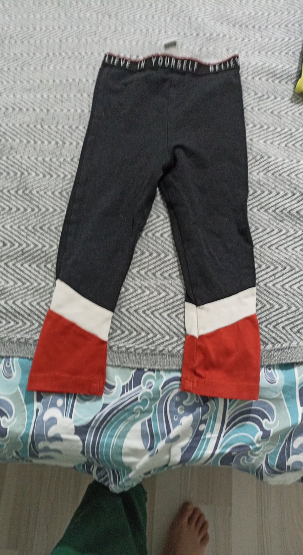 Kız Çocuk Gri Street Wear Tayt - Görsel 2