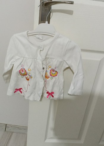 Nakışlı Beyaz Kız Çocuk Uzun Kollu Bluz - Görsel 2