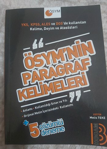 ÖSYM'nin Paragraf Kelimeleri Sınav Hazırlık Kitabı