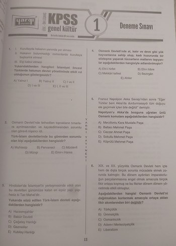  Beden KPSS Ön Lisans 5 Deneme Sınavı Çözümüyle