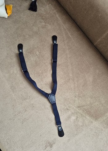 Koyu Mavi Kot Çocuk Askısı Tokalı - Görsel 2