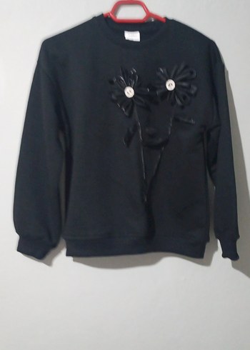 Siyah Kiz cocuk Sweatshirt - Görsel 6