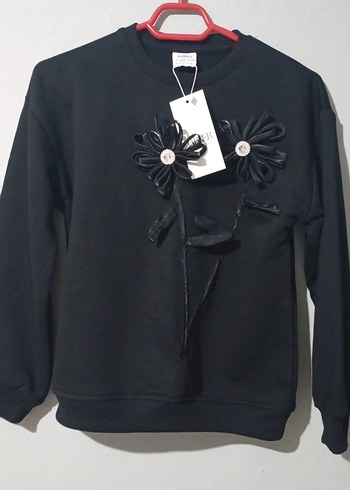 Siyah Kiz cocuk Sweatshirt - Görsel 3