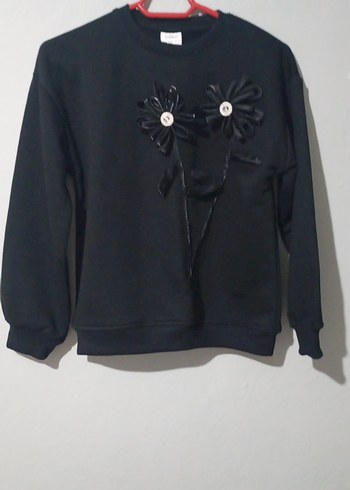 Siyah Kiz cocuk Sweatshirt - Görsel 7