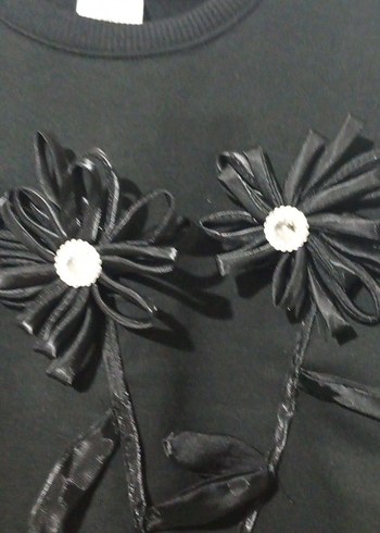 Siyah Kiz cocuk Sweatshirt - Görsel 9