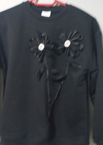 Siyah Kiz cocuk Sweatshirt - Görsel 5