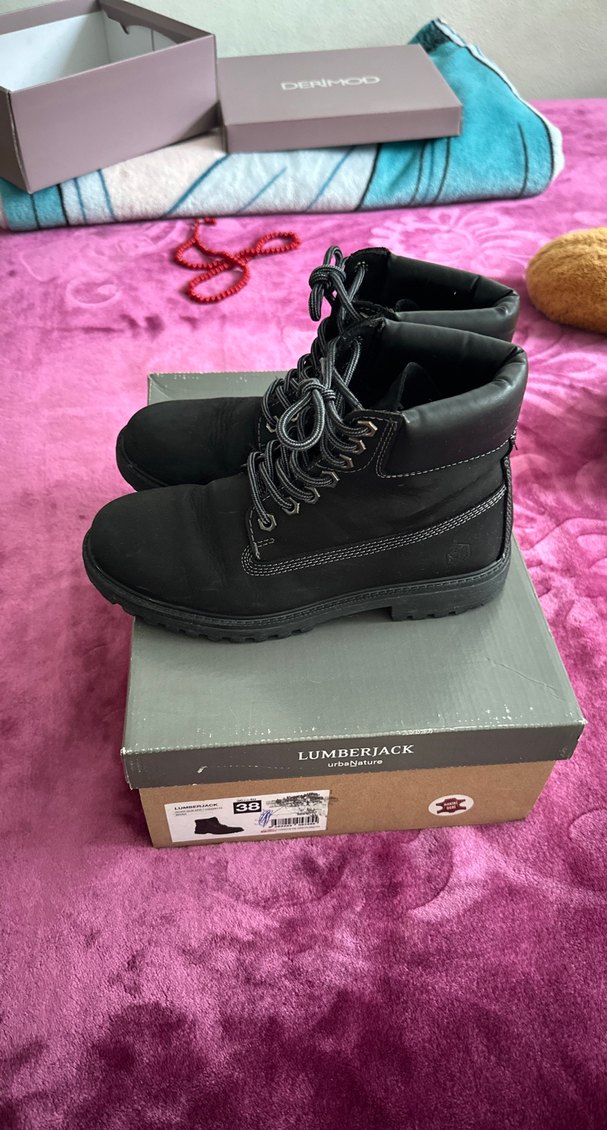 Lumberjack Siyah  bot  nünivers  38 numara. Bir kere giyildi - Görsel 2