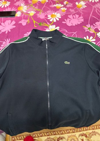 Lacoste Erkek Hırka Fermuarlı Yeşil Kol Detaylı - Görsel 2