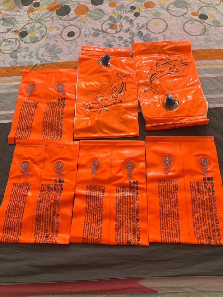 Çocuk Can Simidi Kollukları Turuncu Baskılı - Görsel 3