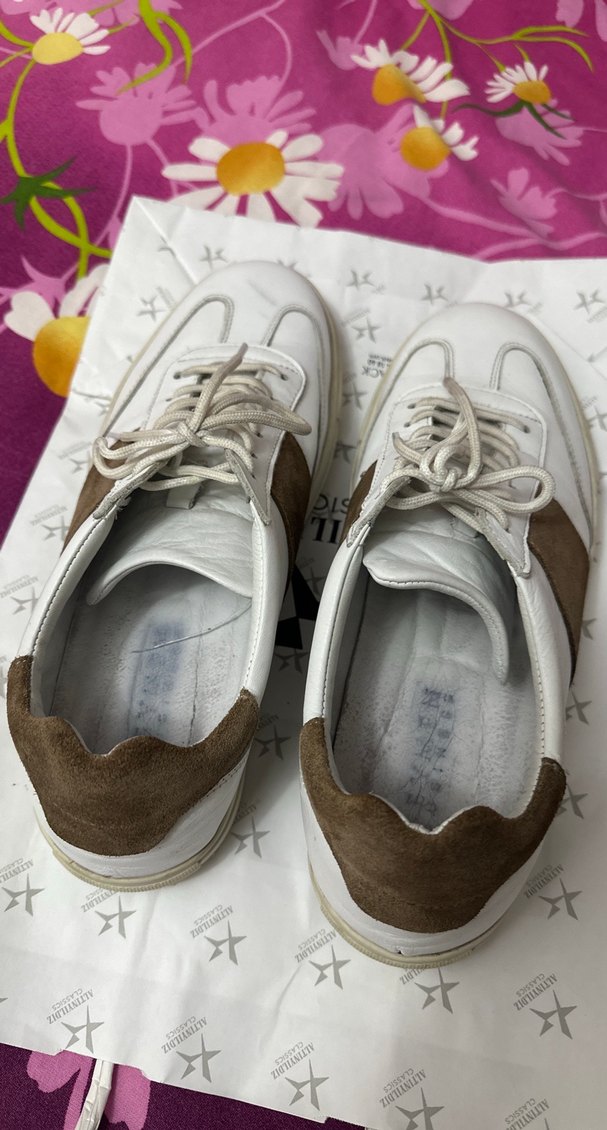 Beyaz Erkek Bağcıklar Minimalist Sokak Stili 43 numara  deri - Görsel 3