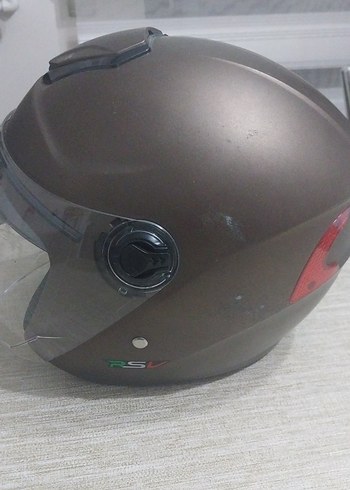 Kahverengi Kemerli Biker Motosiklet Kaskı - Görsel 2