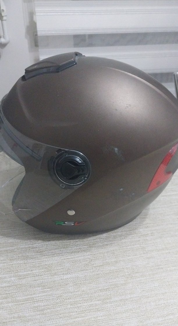 Kahverengi Kemerli Biker Motosiklet Kaskı - Görsel 2