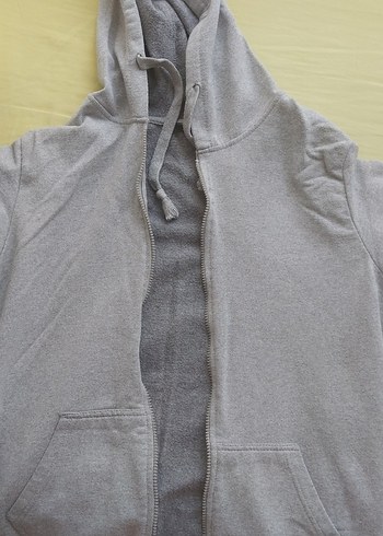 Gri Fermuarlı Erkek Polar Sweatshirt