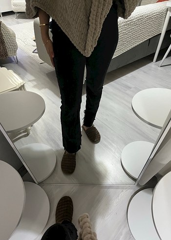 Siyah Regular Fit Midi Kadın Jean - Görsel 2