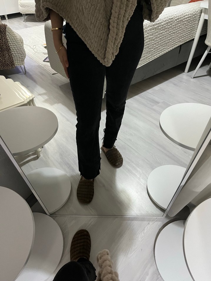 Siyah Regular Fit Midi Kadın Jean - Görsel 2