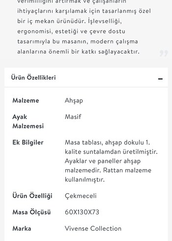 Ikea Vivense Çalışma Masası