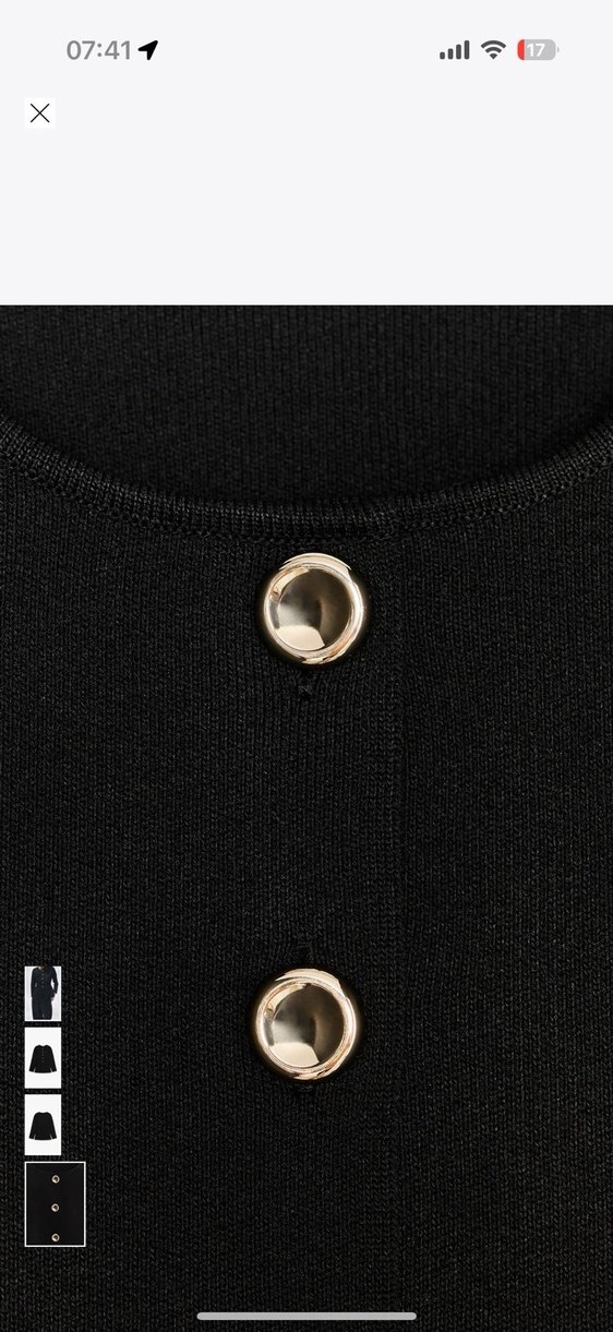 Düğmeli Siyah Kadın  Zara Ceket - Görsel 3