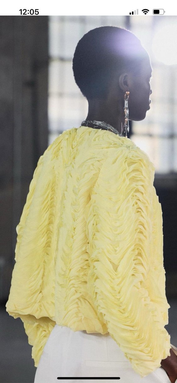 Sarı Mini Pilili Kadın Ceket - Görsel 2