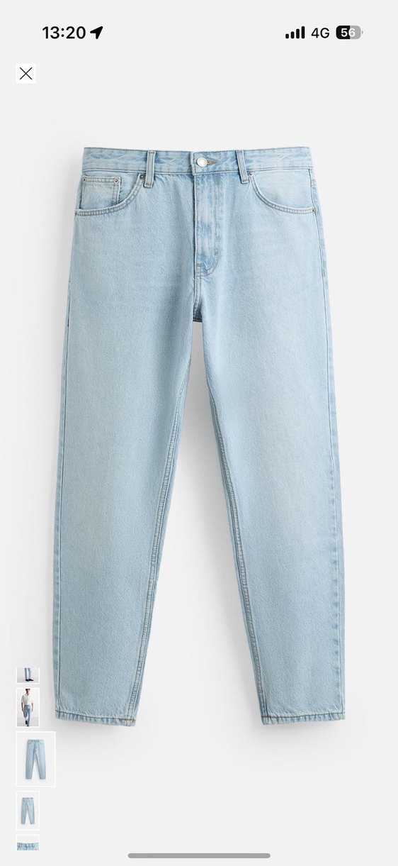 Beyaz Erkek Normal Kesim Denim Pantolon - Görsel 4