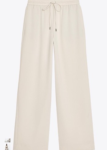 Bej Kuşaklı Rahat Kadın Pantolon - Görsel 2