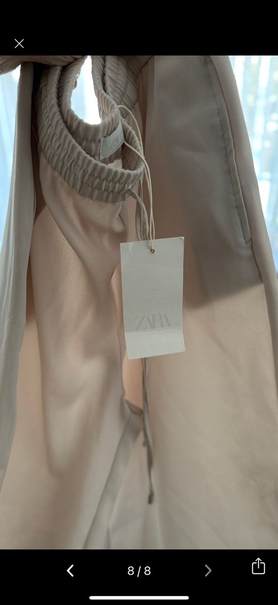 Bej Kuşaklı Rahat Kadın Pantolon - Görsel 3