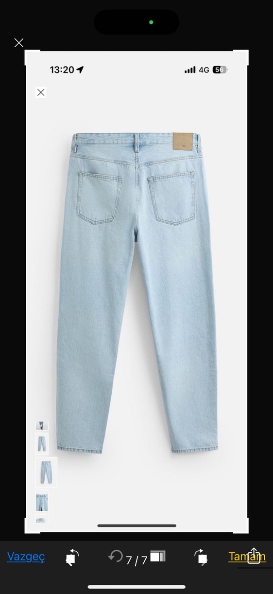 Mavi Pastel Renk Midi Boy erkek Kot Pantolon - Görsel 5