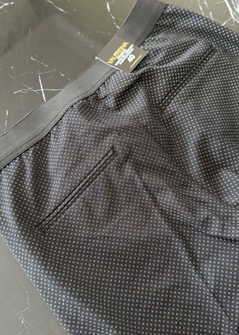 Gri Kadın Kemerli Kumaş Pantolon - Görsel 4