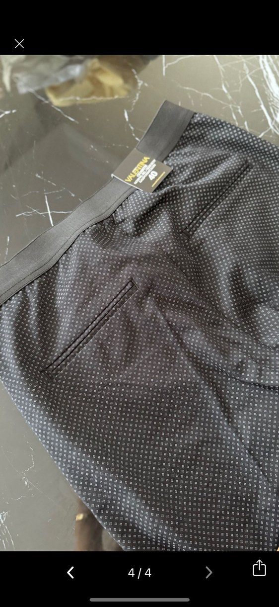 Gri Kadın Kemerli Kumaş Pantolon - Görsel 4