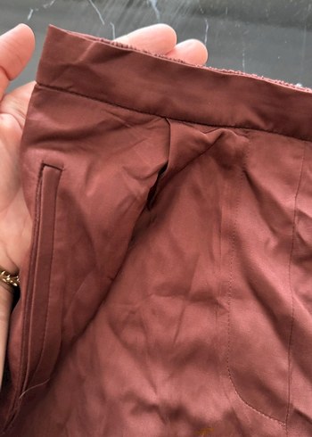 Kadın Kahverengi Salaş Midi Pantolon - Görsel 3